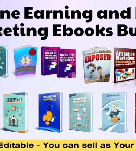 65+ Online Earning and Digital Marketing eBooks Bundle